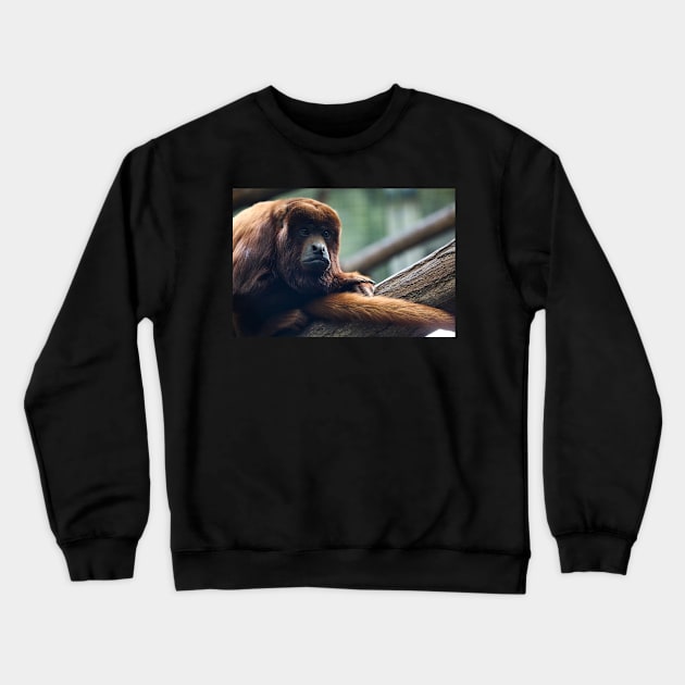 monkey - portrait Crewneck Sweatshirt by hottehue